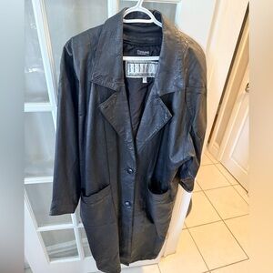 BB Dakota Charcoal Leather Jacket